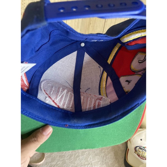 Vtg 90s Jeff Gordon #24 DuPont Refinish Racing Snapback Hat Rainbow - Picture 7 of 8